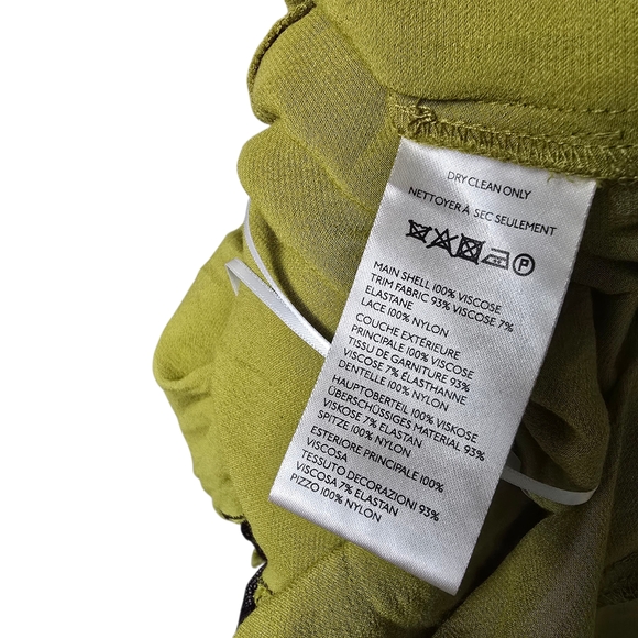 Anthropologie The Keeley Twofer Midi Dress Lace Sleeveless White Green Black XS - Picture 10 of 10